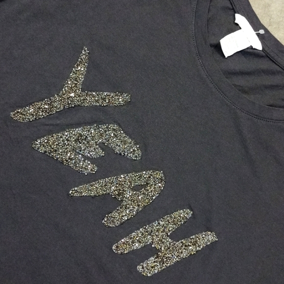 H&M SUPER COOL GRAPHICS!!..3D Sparkly Gemstone (YEAH) Tee!! - Picture 3 of 4